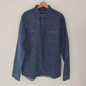 MICHAEL KORS Blue Denim Cotton  Slim Button Up Shirt   Size XL